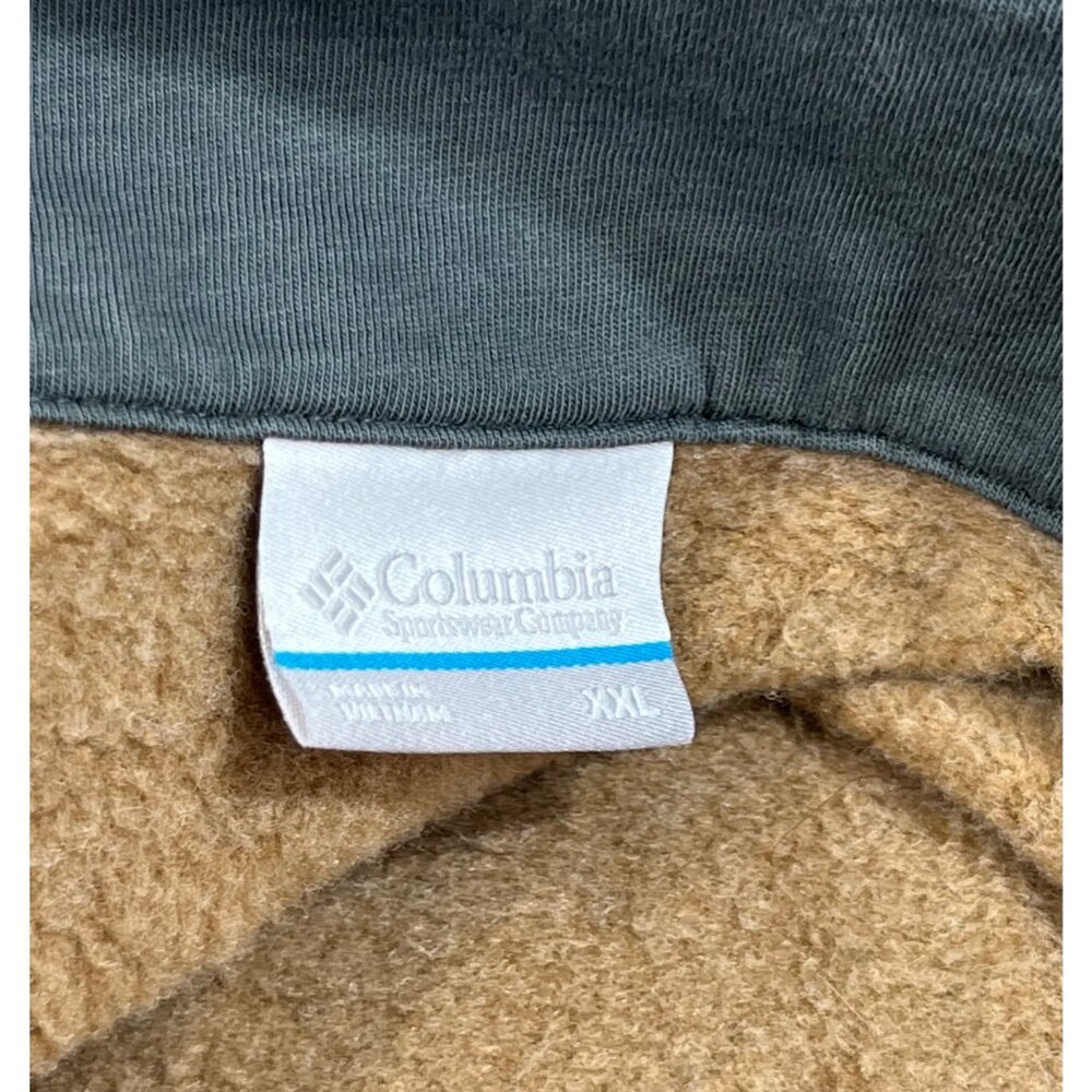 Columbia Tan 1/4 Zip Fleece Pullover Sweatshirt XXL NWOT - Picture 4 of 6